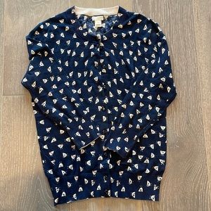 Jcrew the Clare cardigan French hen XS